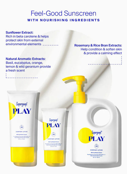 Supergoop! PLAY Everyday Lotion SPF 50 Face & Body Sunscreen 71ml