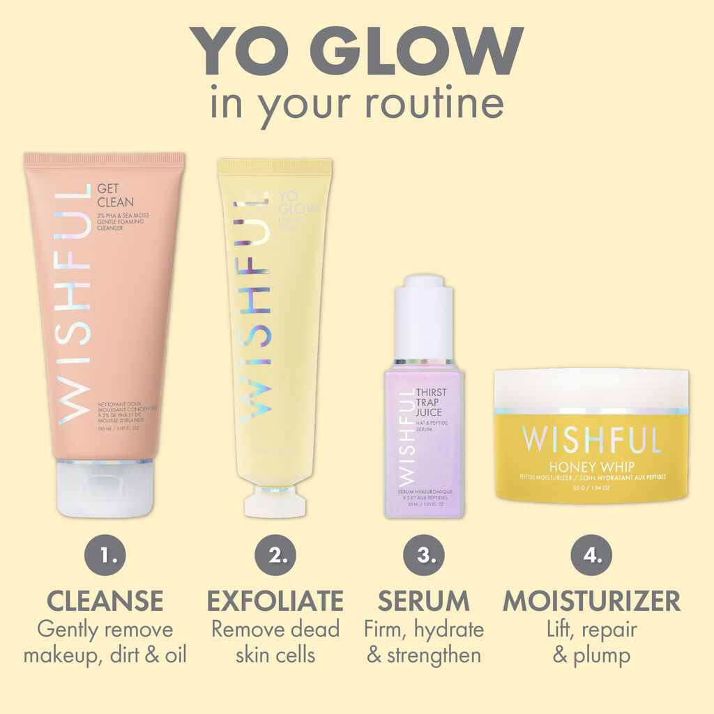 Wishful Yo Glow AHA & BHA Facial Enzyme Scrub