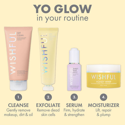 Wishful Yo Glow AHA & BHA Facial Enzyme Scrub
